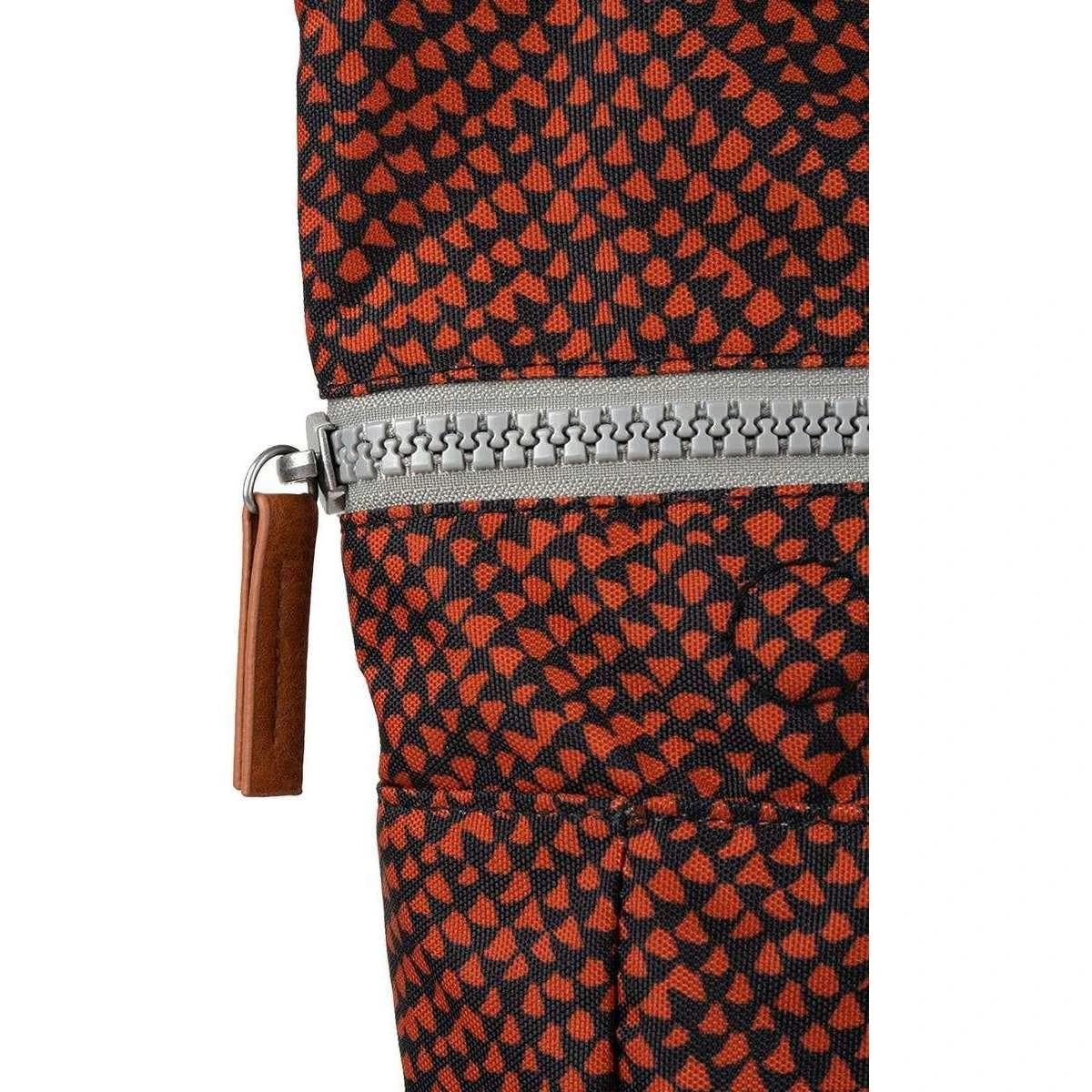 Roka Canfield B Medium Snake Print Sustainable Canvas Backpack - Ginger Orange - Image 7