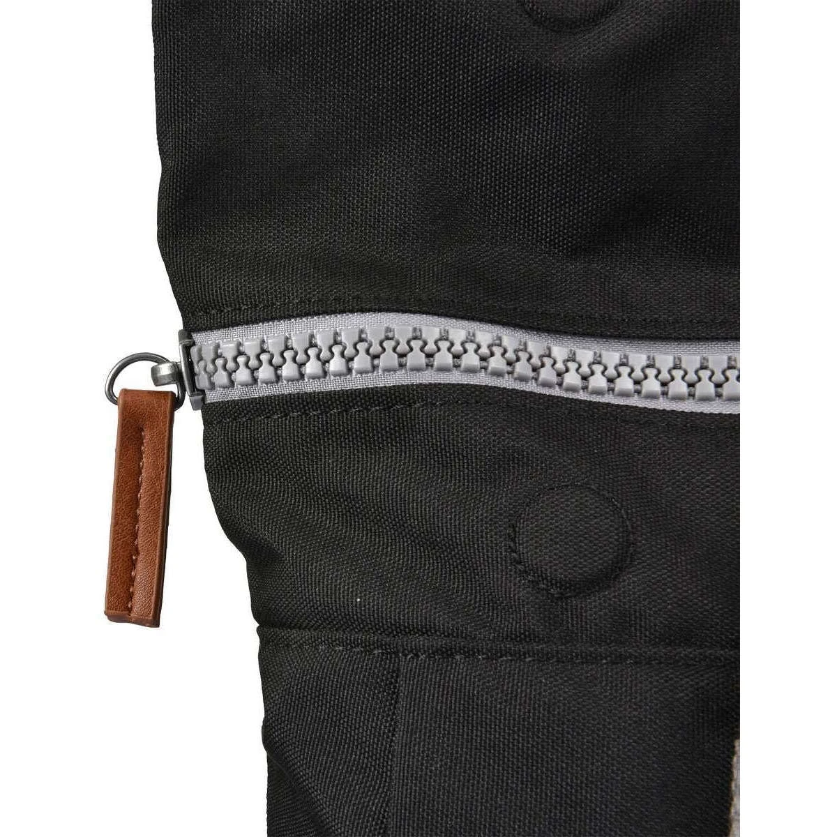 Roka Canfield B Medium Sustainable Canvas Flannel Backpack - Black - Image 7