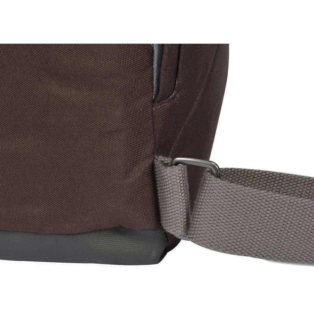 Roka Canfield B Medium Sustainable Canvas Flannel Backpack - Dark Chocolate Brown - Image 6