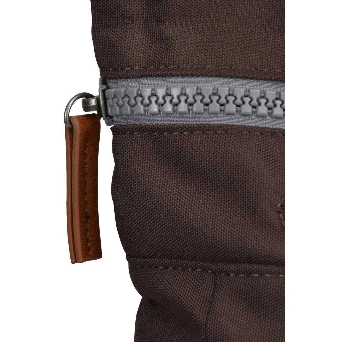 Roka Canfield B Medium Sustainable Canvas Flannel Backpack - Dark Chocolate Brown - Image 7