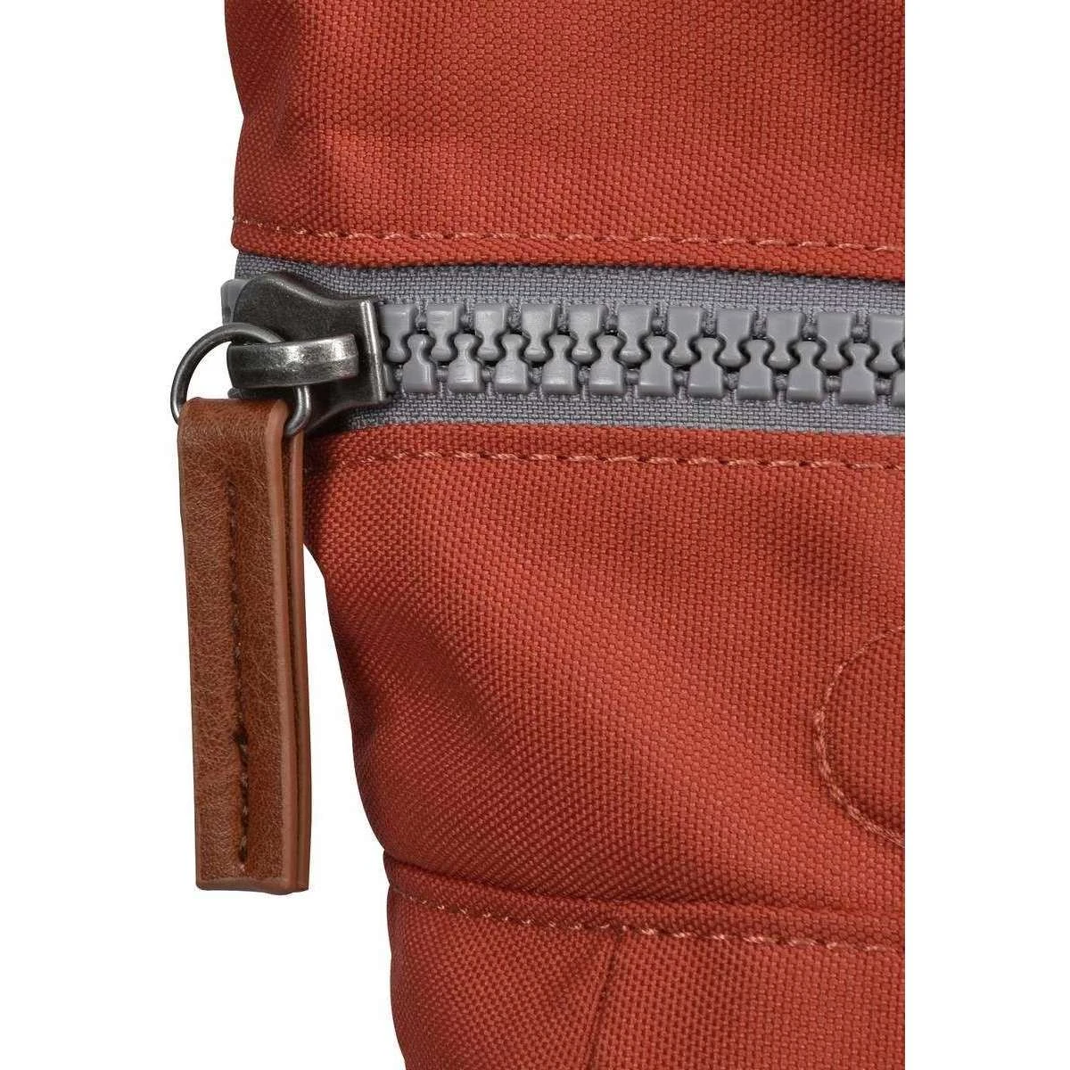 Roka Canfield B Medium Sustainable Canvas Flannel Backpack - Ginger Orange - Image 7