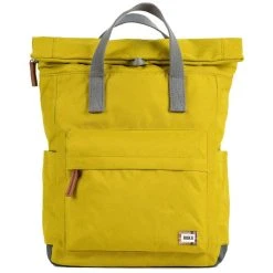 Roka Canfield B Medium Sustainable Canvas Flannel Backpack - Pea Green