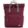 Roka Canfield B Medium Sustainable Canvas Flannel Backpack - Port Red