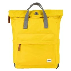 Roka Canfield B Medium Sustainable Nylon Backpack - Mustard Yellow