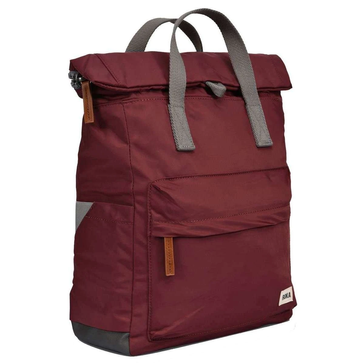 Roka Canfield B Medium Sustainable Nylon Backpack - Port Red - Image 7