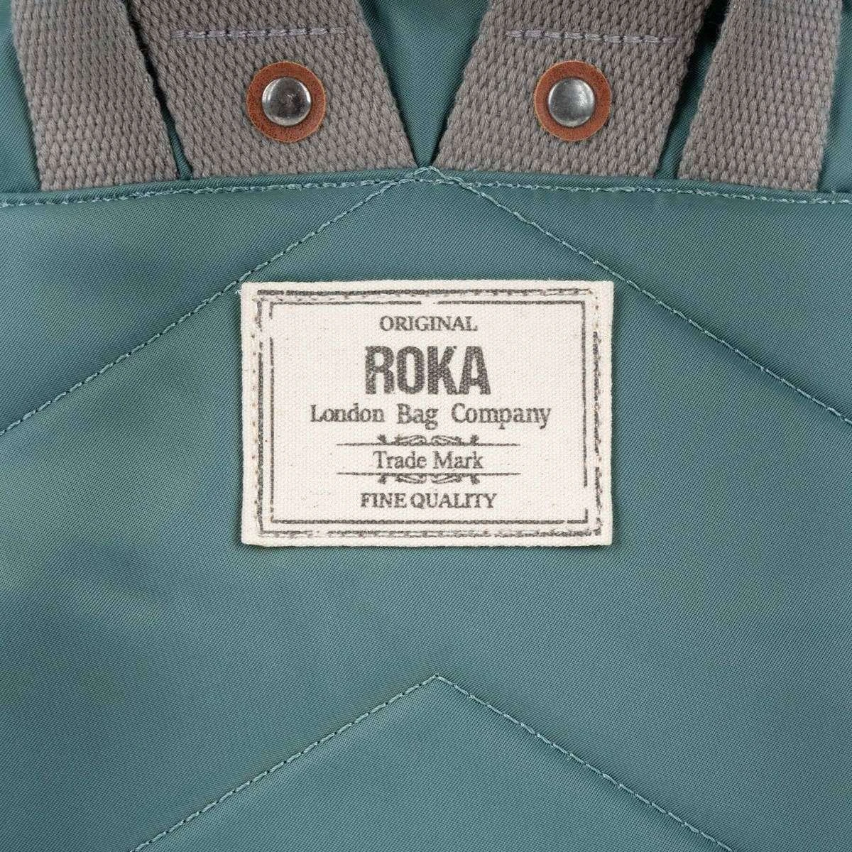 Roka Canfield B Medium Sustainable Nylon Backpack - Sage Green - Image 7