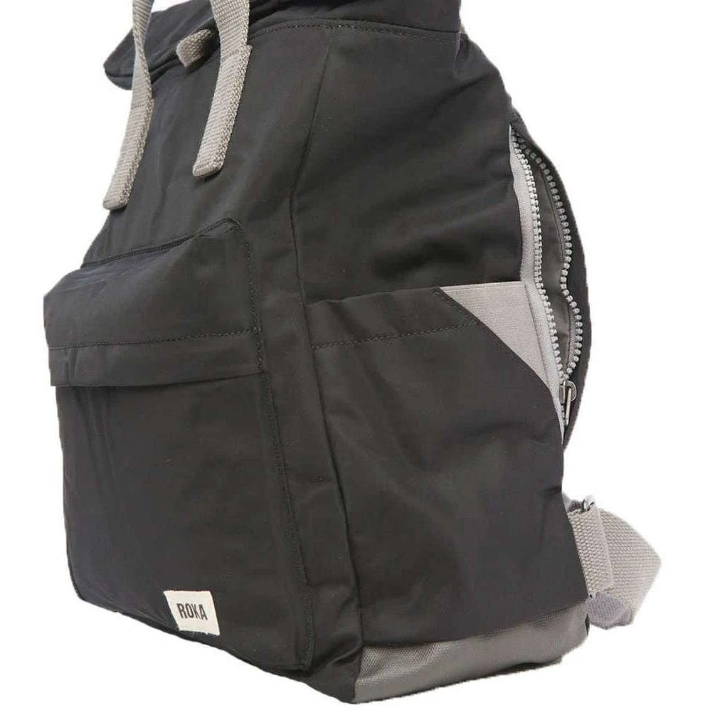 Roka Canfield B Small Sustainable Nylon Backpack - Black - Image 6
