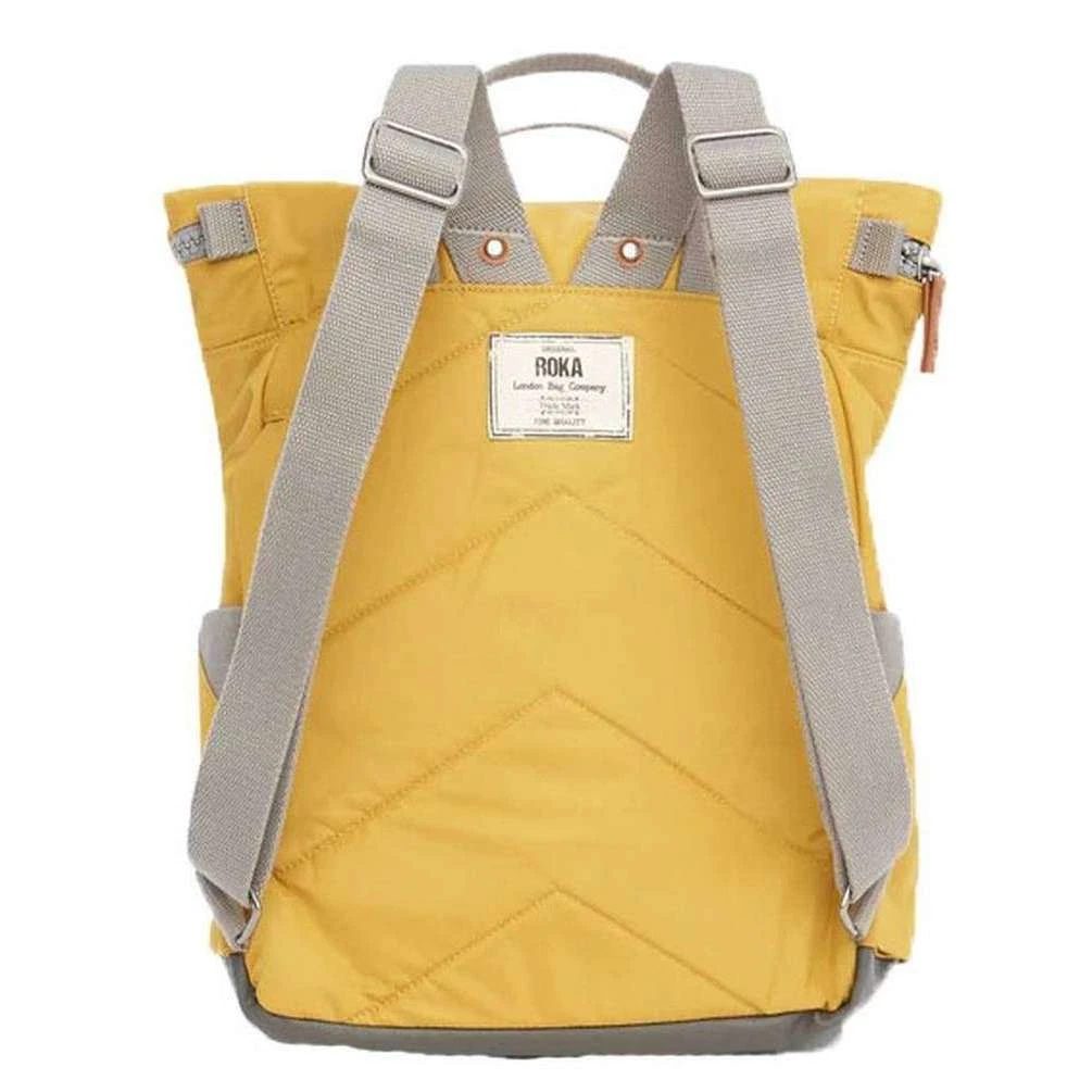 Roka Canfield B Small Sustainable Nylon Backpack - Corn Yellow - Image 2