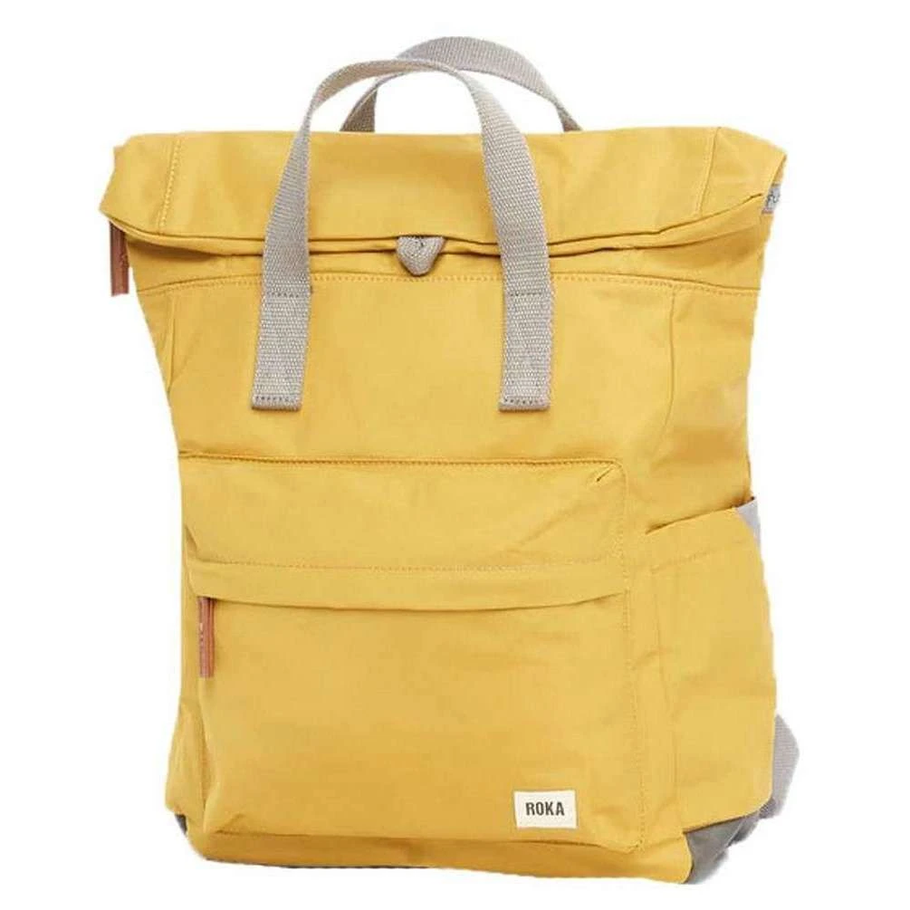 Roka Canfield B Small Sustainable Nylon Backpack - Corn Yellow - Image 3