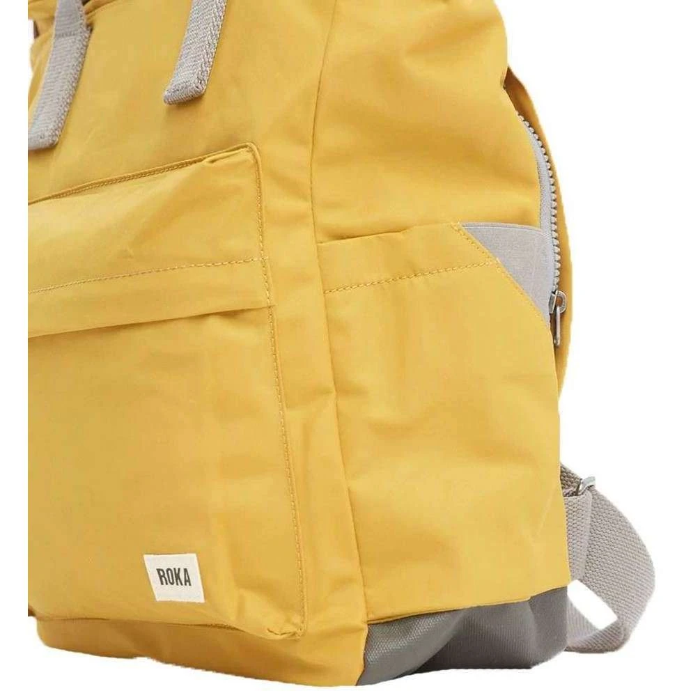 Roka Canfield B Small Sustainable Nylon Backpack - Corn Yellow - Image 4
