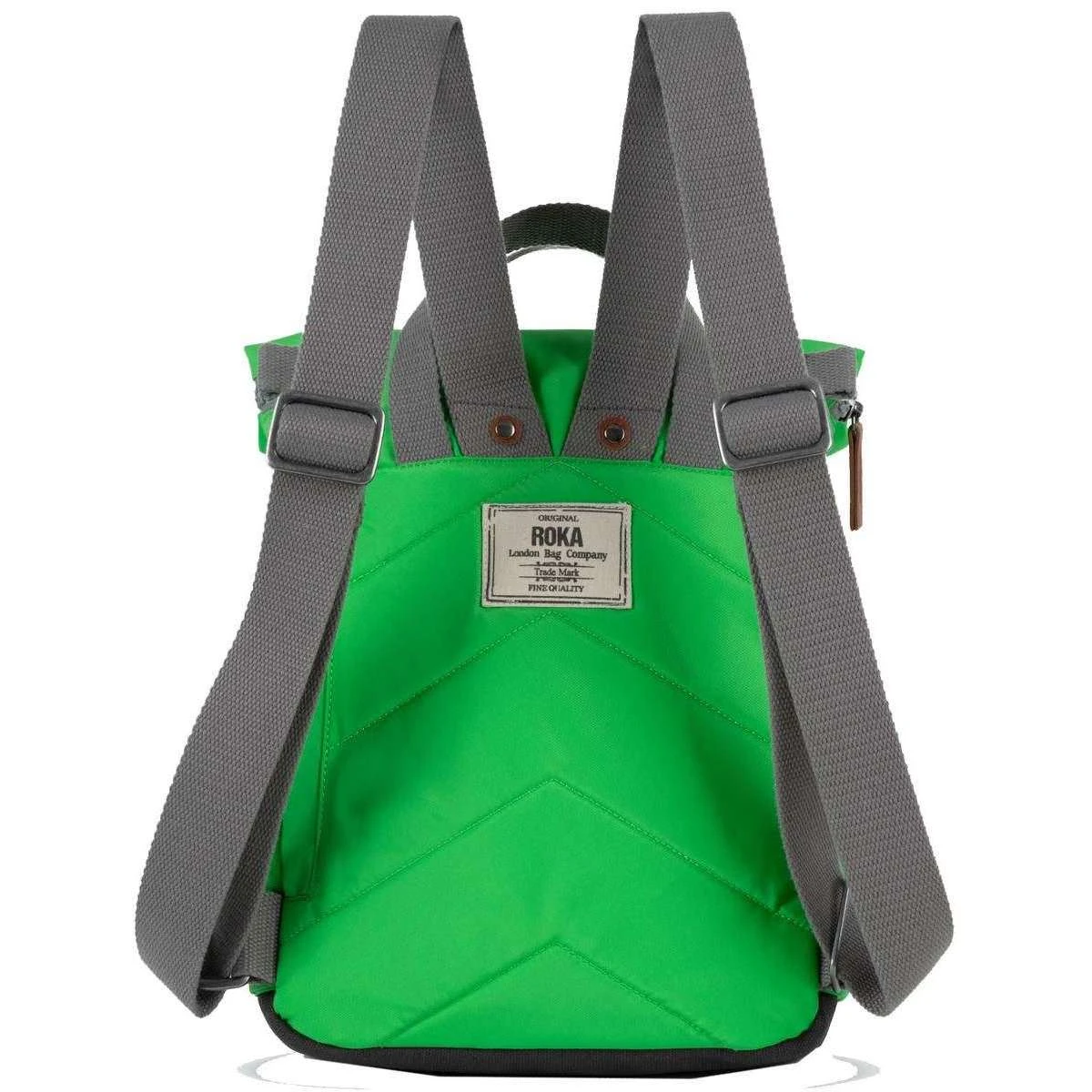 Roka Canfield B Small Sustainable Nylon Backpack - Kelly Green - Image 2
