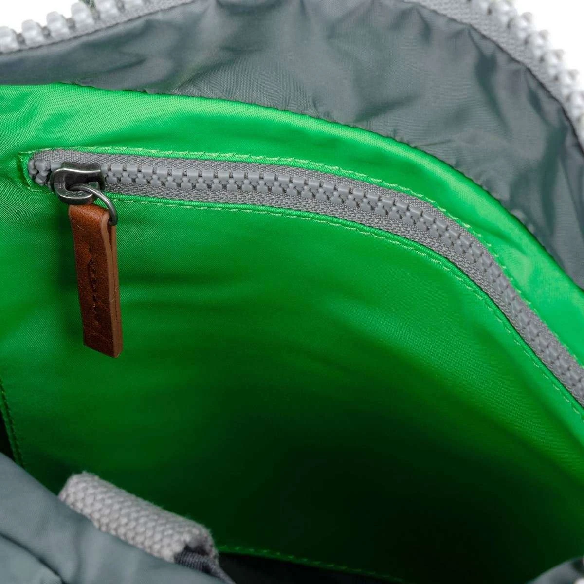 Roka Canfield B Small Sustainable Nylon Backpack - Kelly Green - Image 3