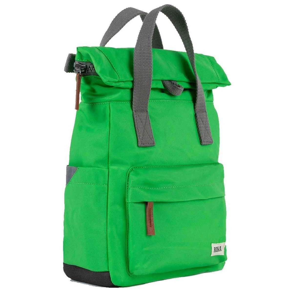Roka Canfield B Small Sustainable Nylon Backpack - Kelly Green - Image 4