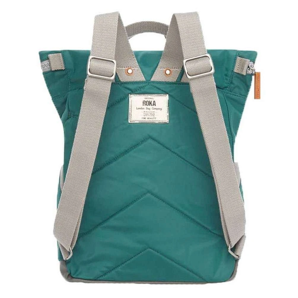 Roka Canfield B Small Sustainable Nylon Backpack - Teal - Image 2
