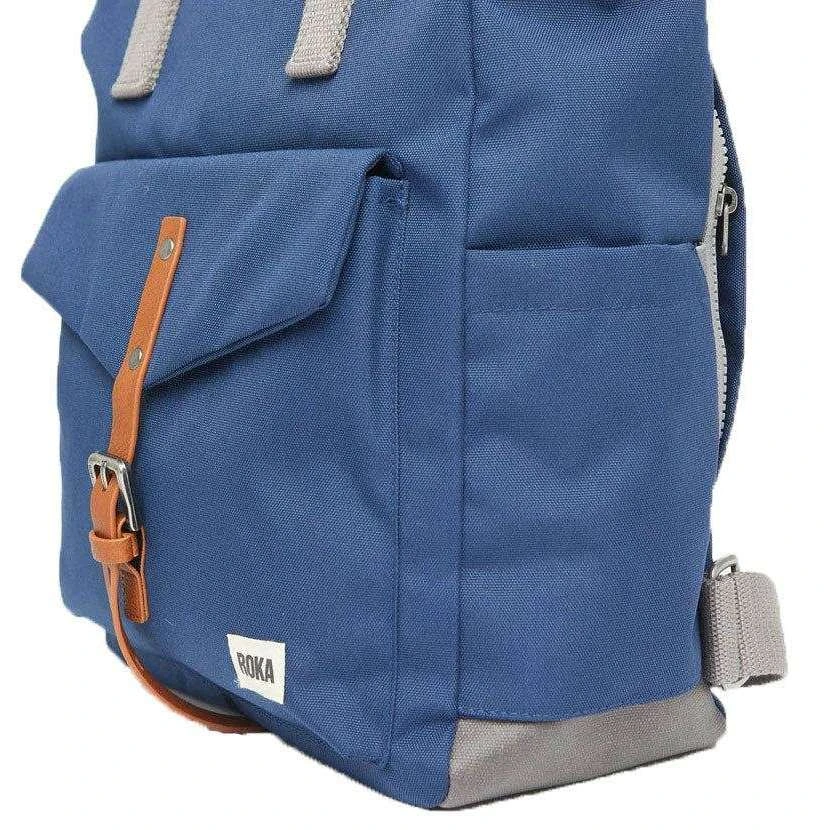 Roka Canfield C Medium Sustainable Canvas Backpack - Mineral Blue - Image 6