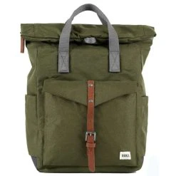 Roka Canfield C Medium Sustainable Canvas Backpack - Moss Green