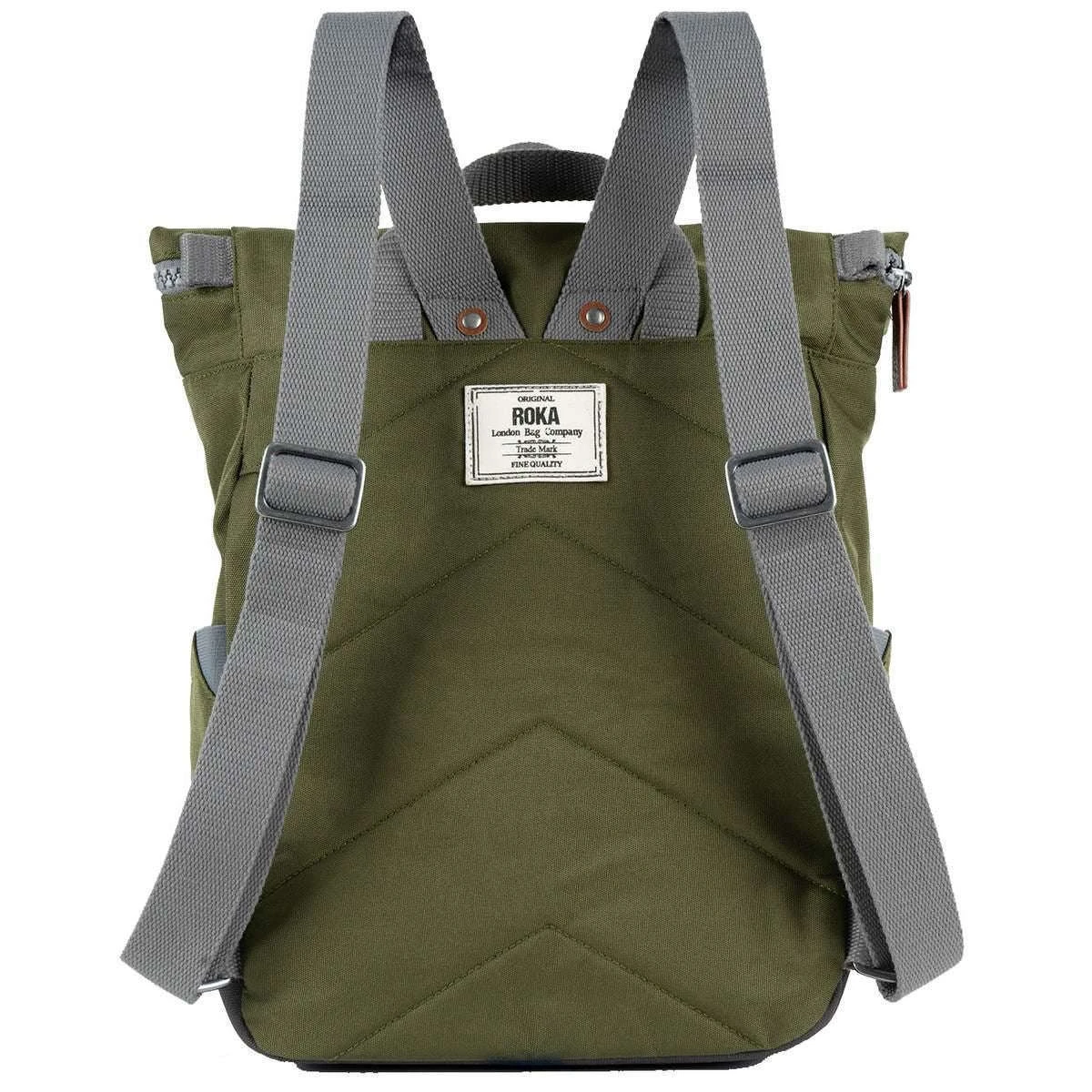 Roka Canfield C Medium Sustainable Canvas Backpack - Moss Green - Image 2