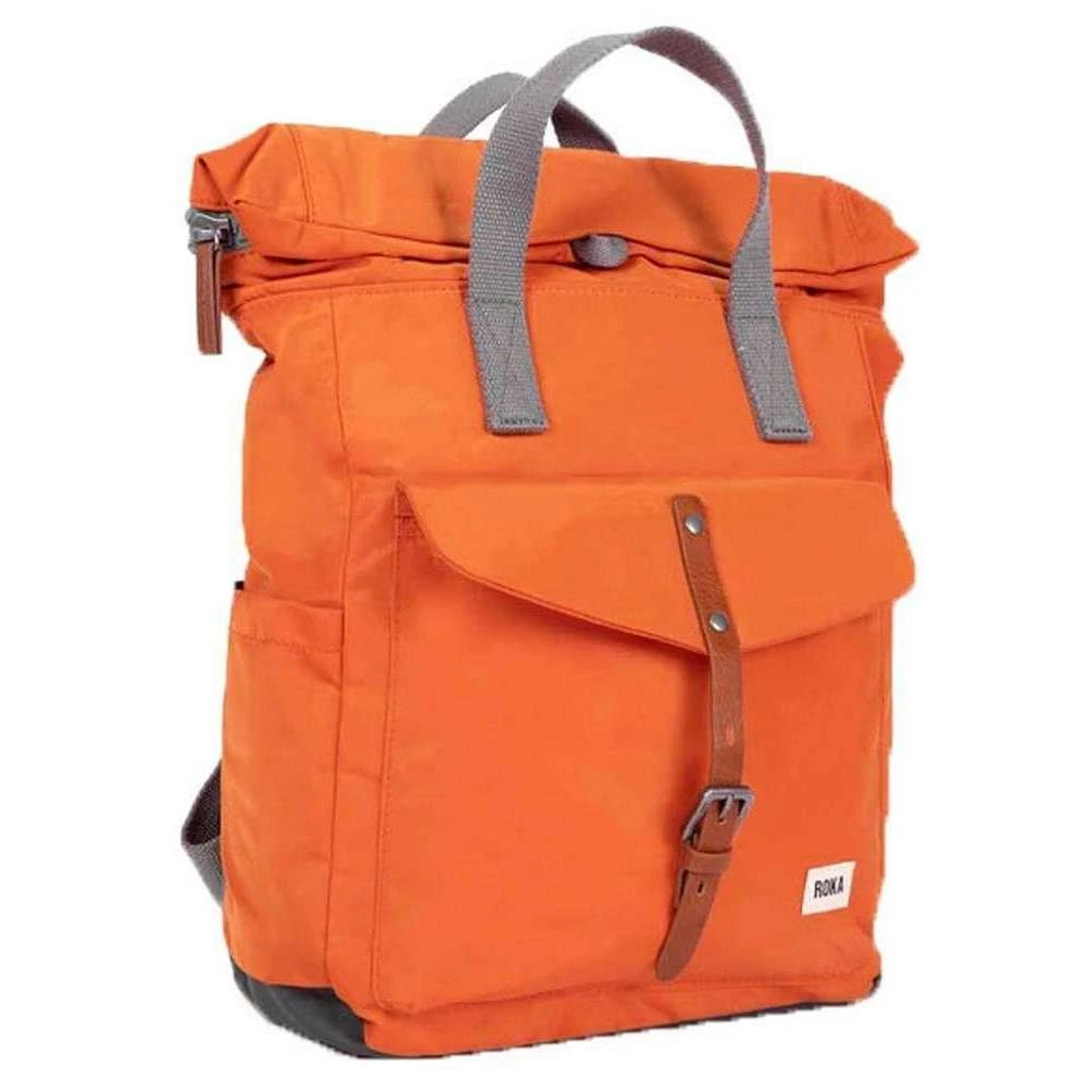 Roka Canfield C Medium Sustainable Nylon Backpack - Burnt Orange - Image 3