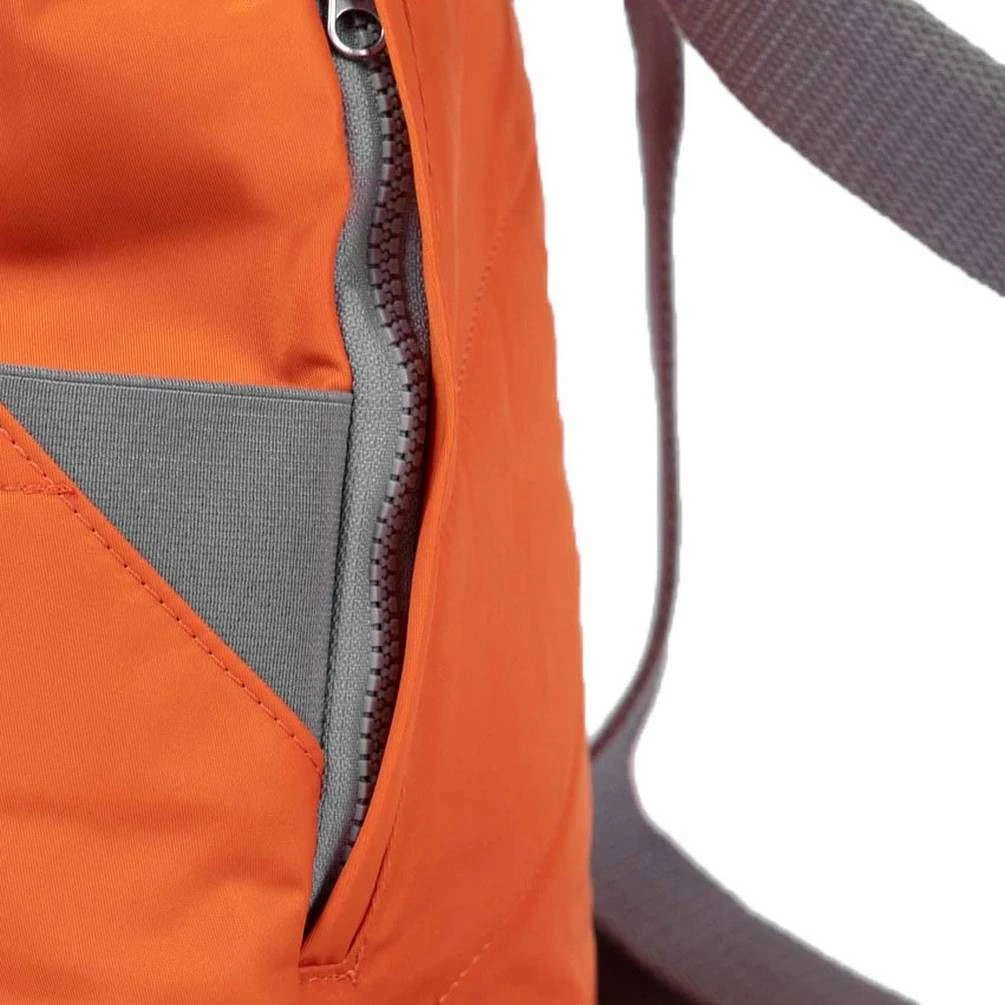 Roka Canfield C Medium Sustainable Nylon Backpack - Burnt Orange - Image 4
