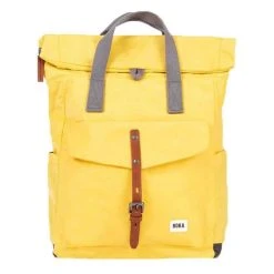 Roka Canfield C Medium Sustainable Nylon Backpack - Lemon Yellow