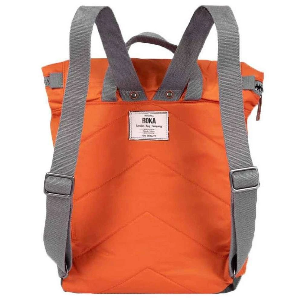 Roka Canfield C Small Sustainable Nylon Backpack - Burnt Orange - Image 2