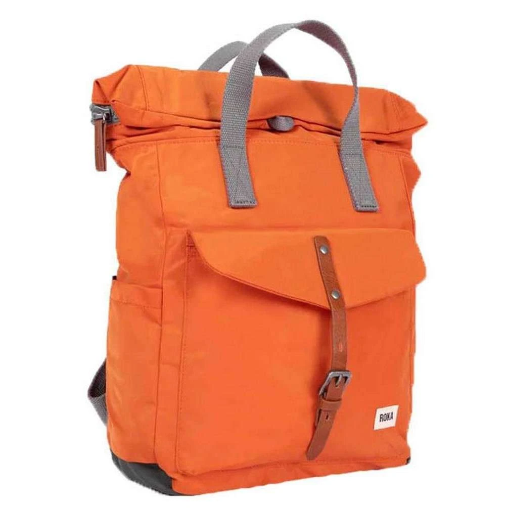 Roka Canfield C Small Sustainable Nylon Backpack - Burnt Orange - Image 3