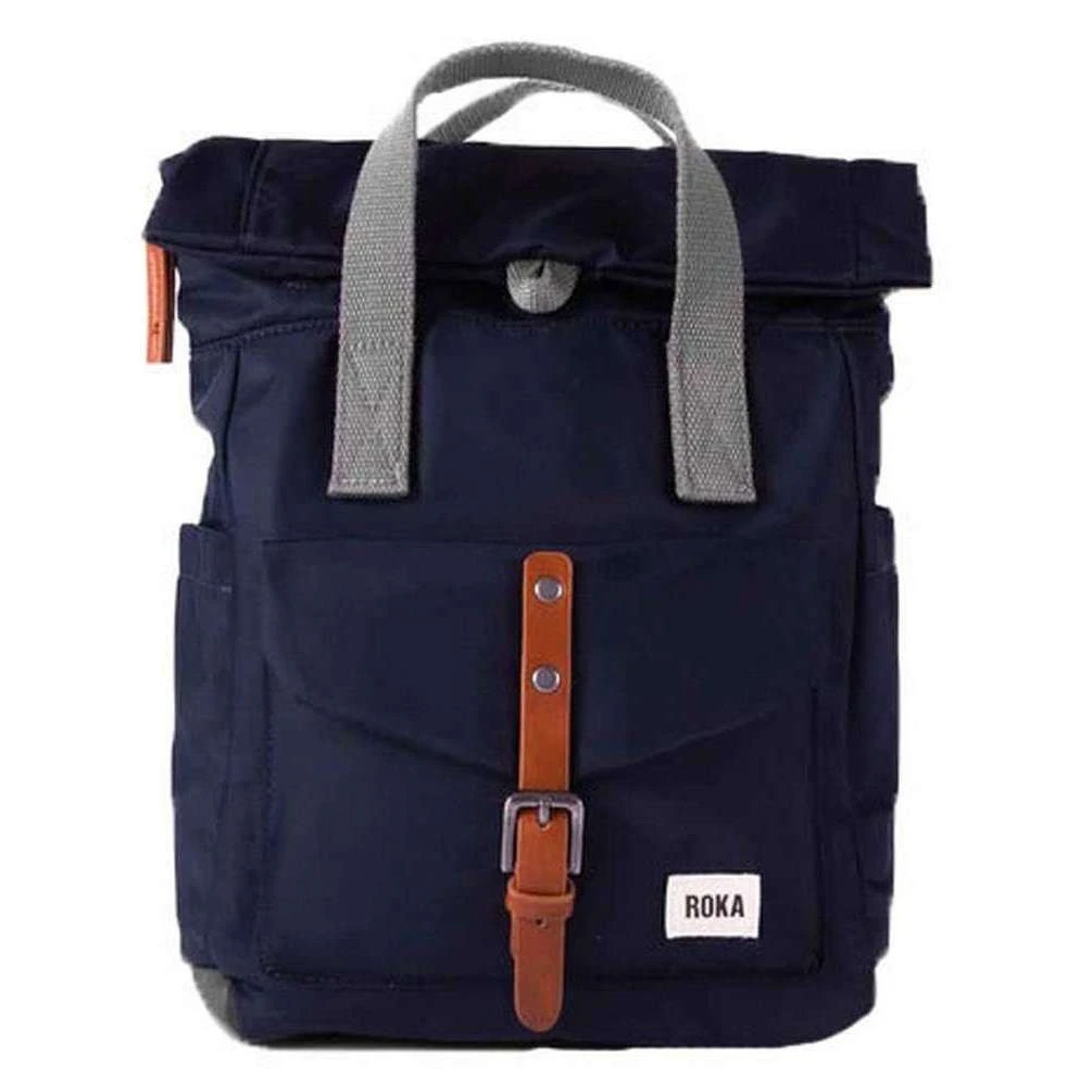 Roka Canfield C Small Sustainable Nylon Backpack - Midnight Navy