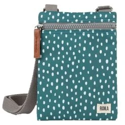 Roka Chelsea Drizzle Sustainable Canvas Pocket Sling Bag - Sage Green