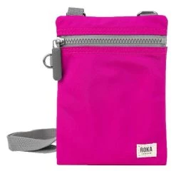 Roka Chelsea Sustainable Nylon Pocket Sling Bag - Candy Pink