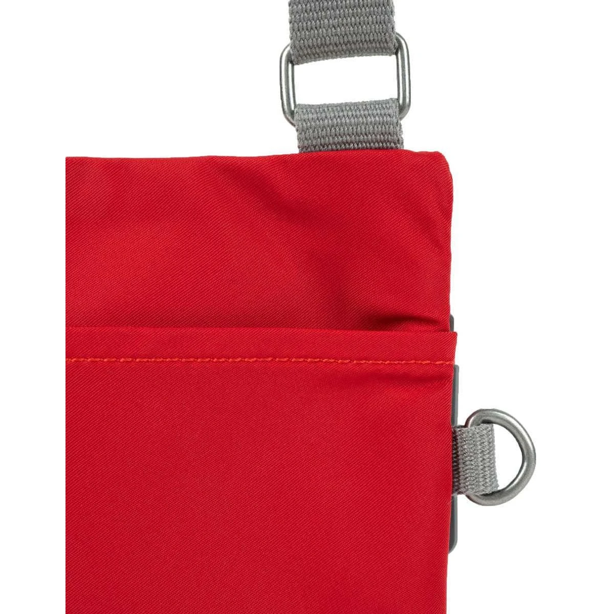 Roka Chelsea Sustainable Nylon Pocket Sling Bag - Cranberry Red - Image 5
