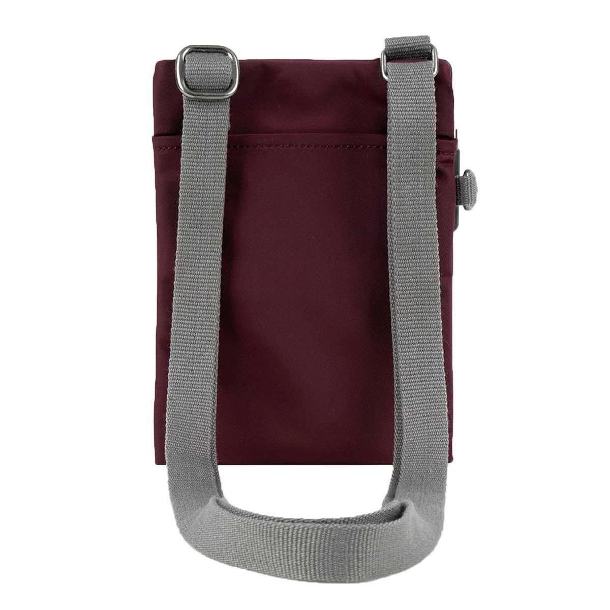 Roka Chelsea Sustainable Nylon Pocket Sling Bag - Plum Burgundy - Image 2