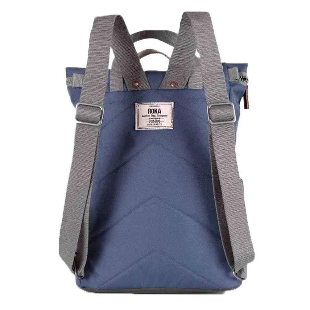 Roka Finchley A Medium Sustainable Canvas Backpack - Airforce Blue - Image 2