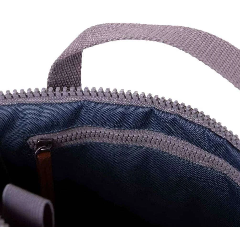 Roka Finchley A Medium Sustainable Canvas Backpack - Airforce Blue - Image 4