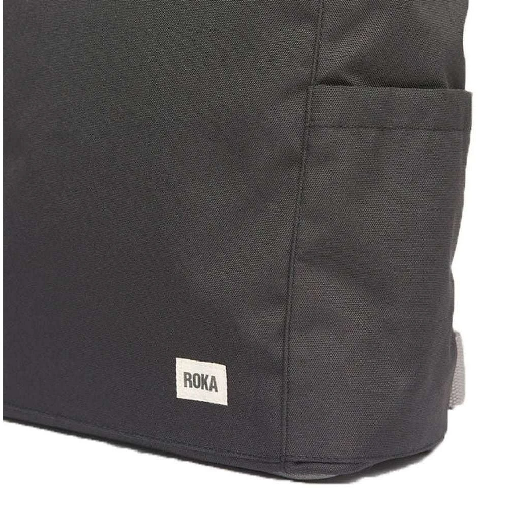 Roka Finchley A Medium Sustainable Canvas Backpack - Ash Grey - Image 6