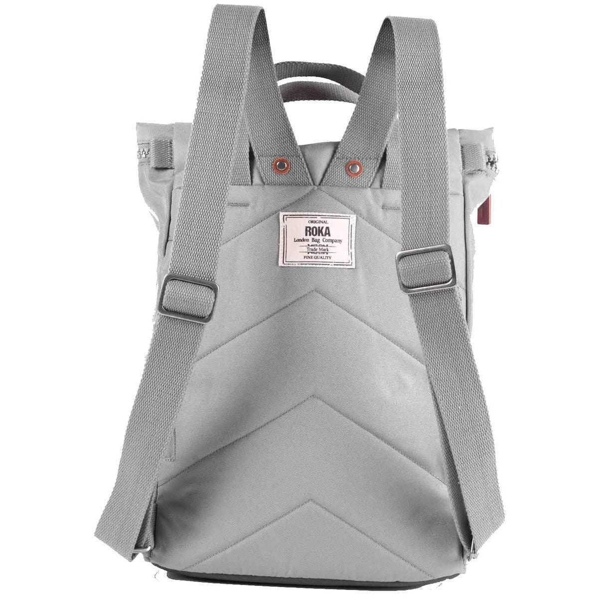 Roka Finchley A Medium Sustainable Canvas Backpack - Stormy Grey - Image 2