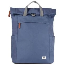 Roka Finchley A Small Sustainable Canvas Backpack - Airforce Blue