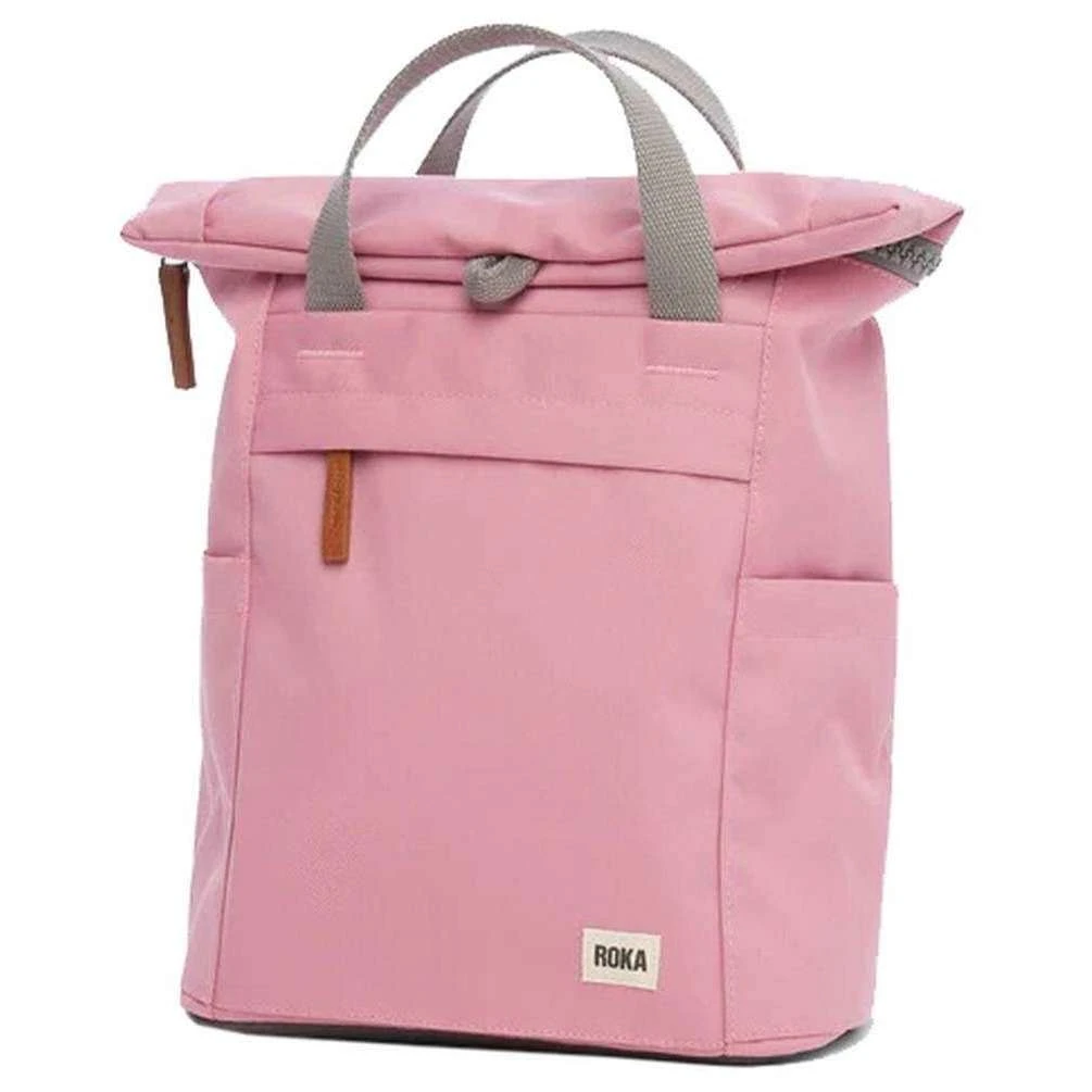 Roka Finchley A Small Sustainable Canvas Backpack - Antique Pink - Image 3