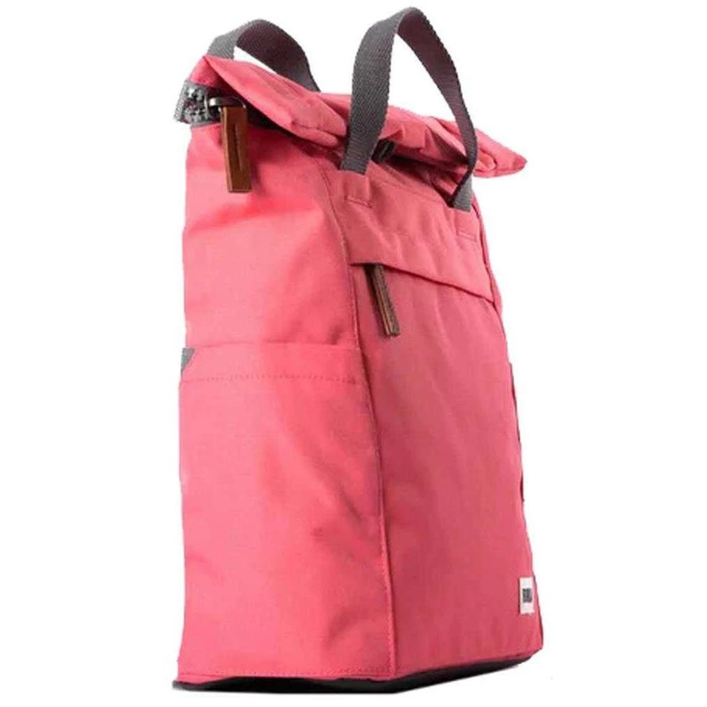 Roka Finchley A Small Sustainable Canvas Backpack - Coral Pink - Image 3
