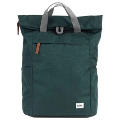 Roka Finchley A Small Sustainable Canvas Backpack - Forest Green