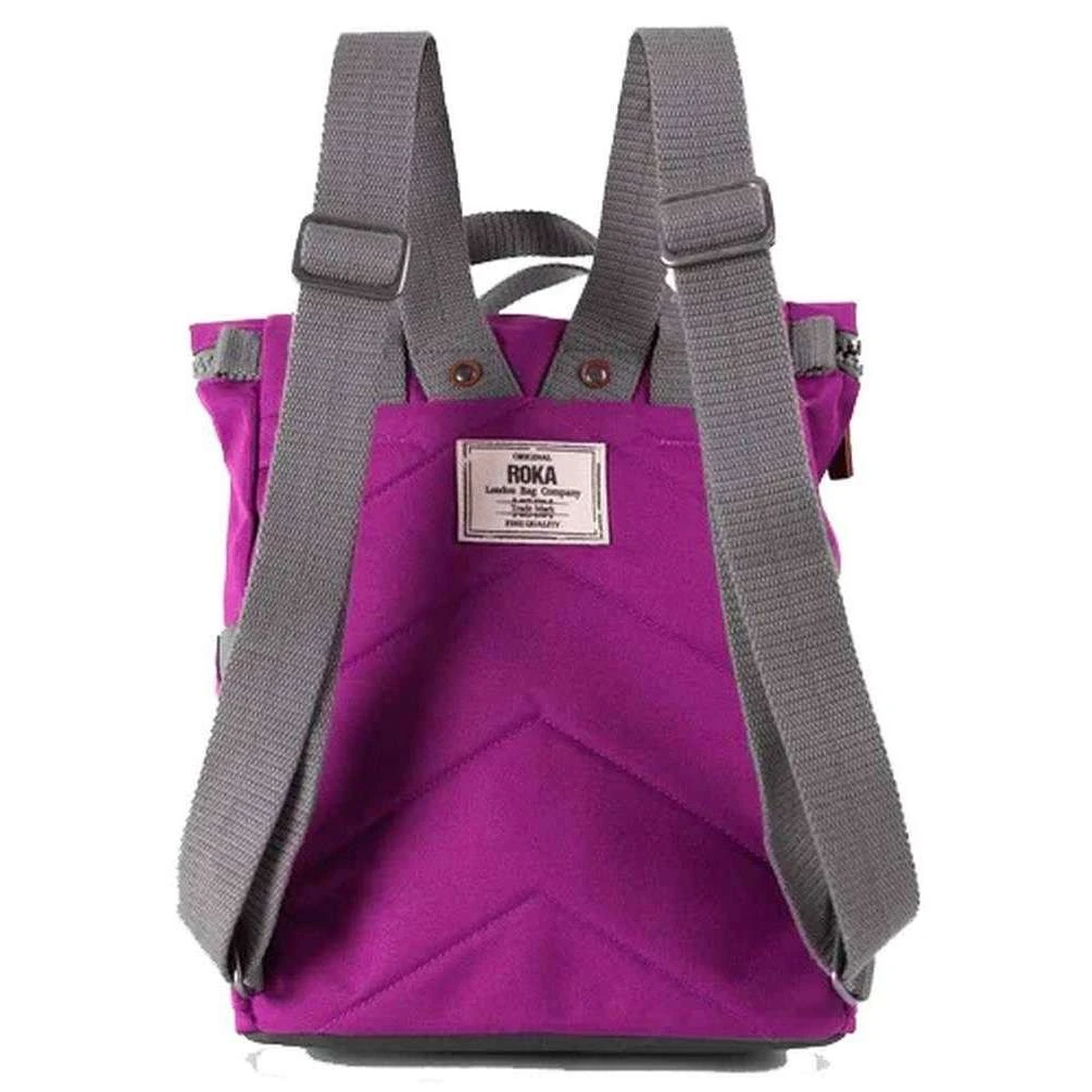 Roka Finchley A Small Sustainable Canvas Backpack - Violet - Image 2