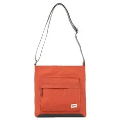 Roka Kennington B Medium Sustainable Nylon Cross Body Bag - Ginger Orange