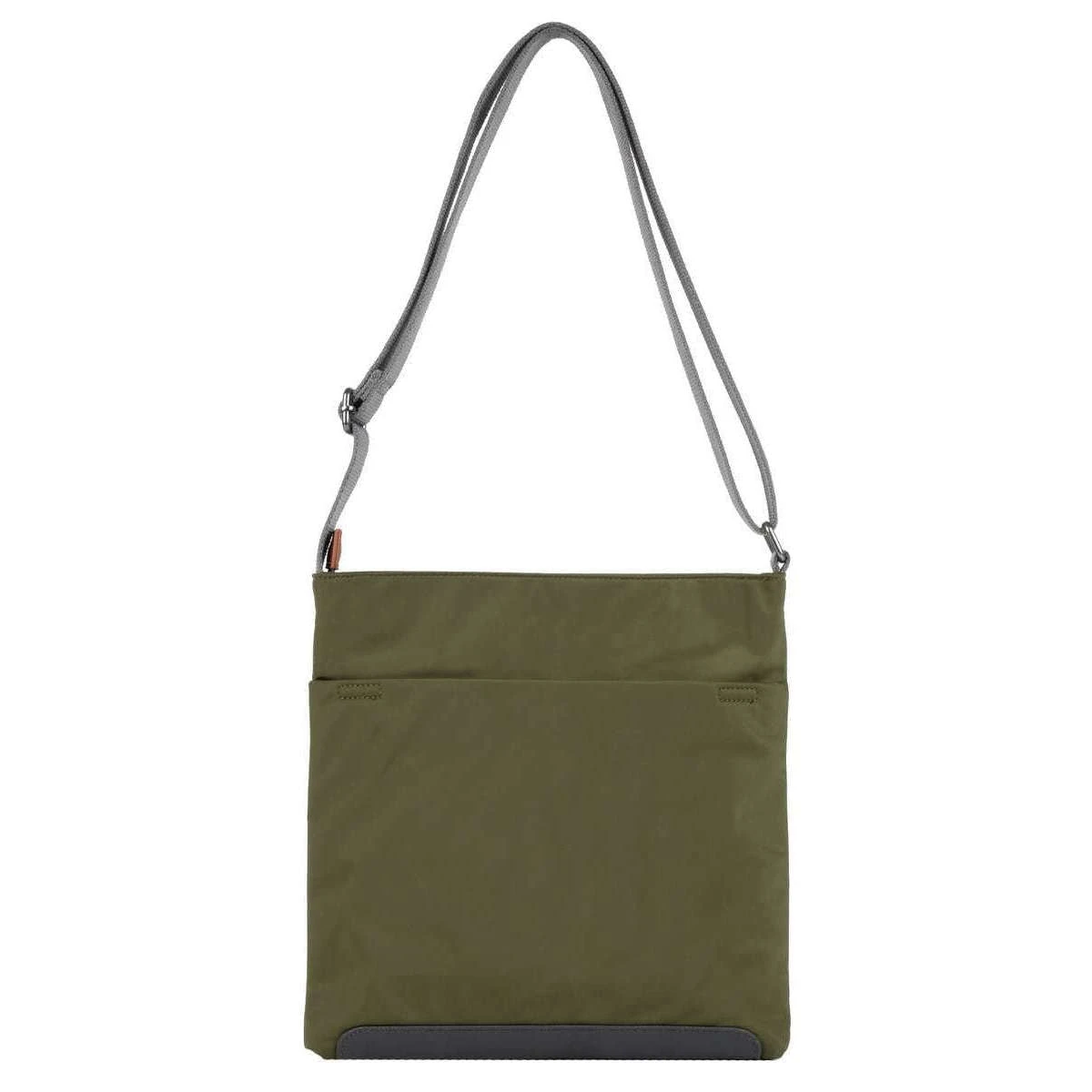 Roka Kennington B Medium Sustainable Nylon Cross Body Bag - Military Green - Image 2
