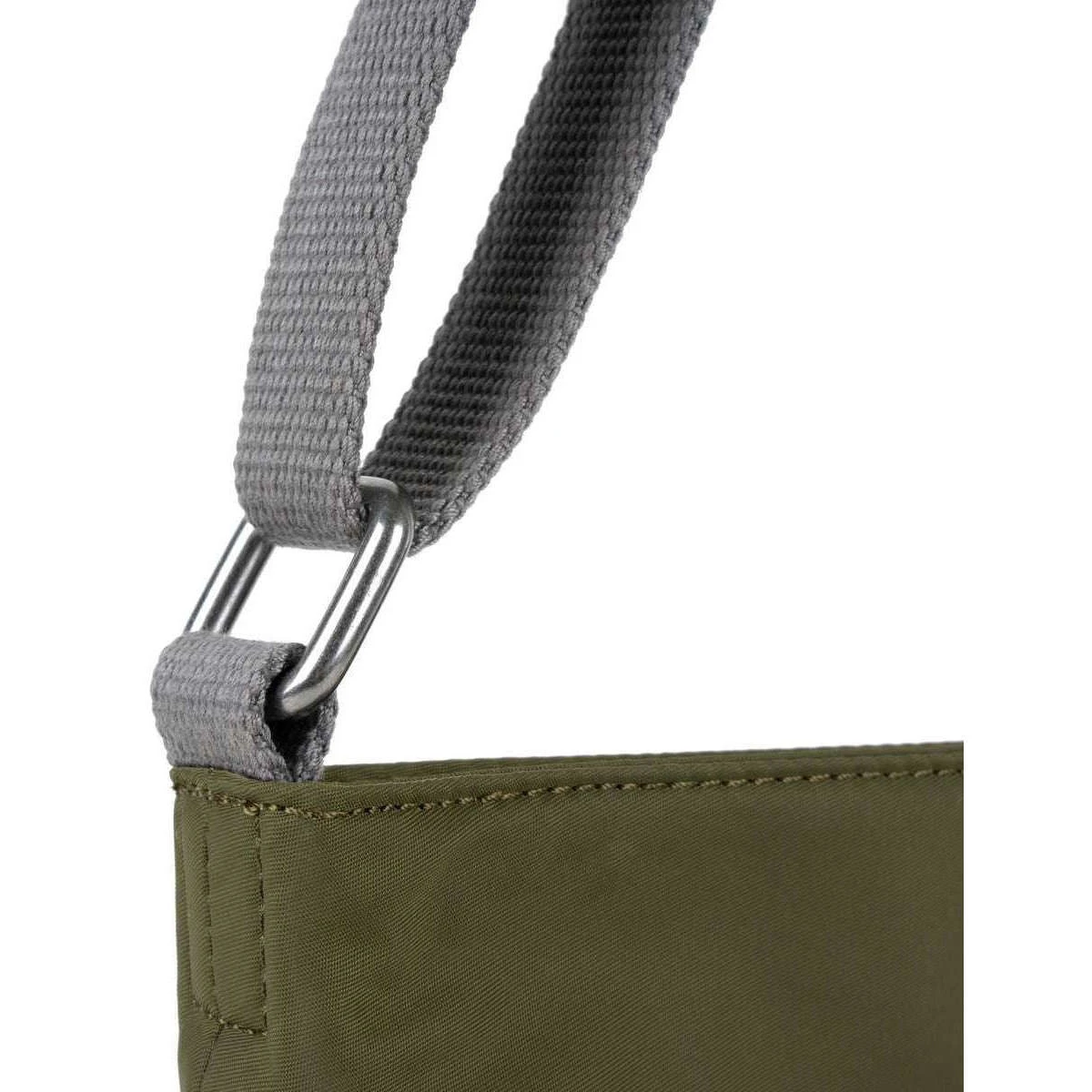 Roka Kennington B Medium Sustainable Nylon Cross Body Bag - Military Green - Image 5