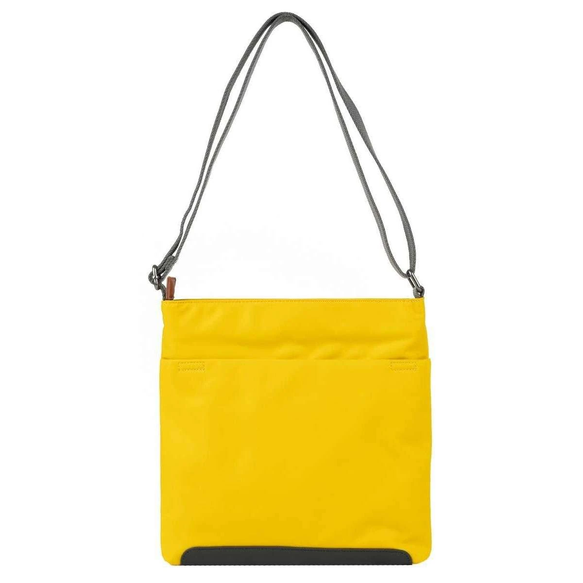 Roka Kennington B Medium Sustainable Nylon Cross Body Bag - Mustard Yellow - Image 2