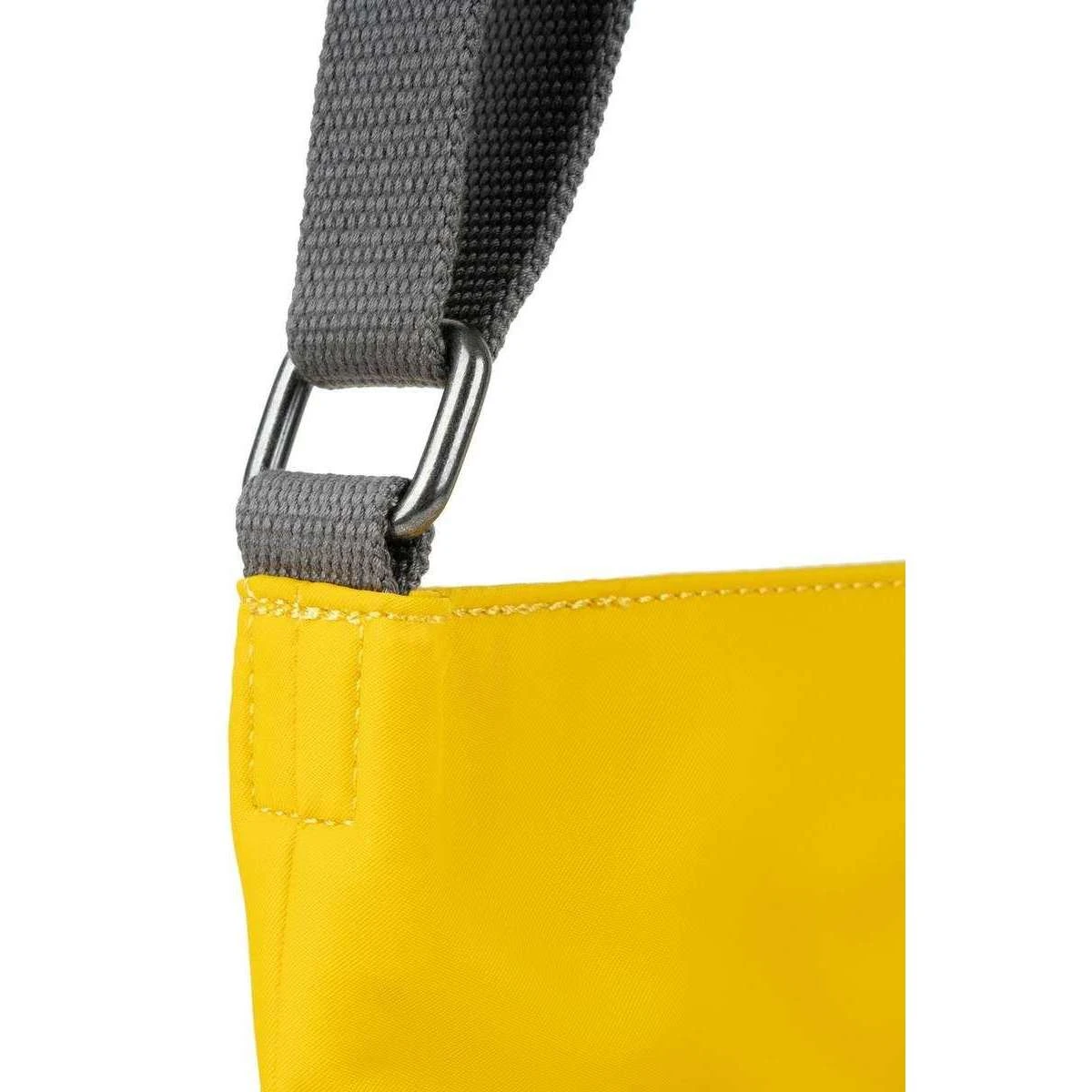 Roka Kennington B Medium Sustainable Nylon Cross Body Bag - Mustard Yellow - Image 5