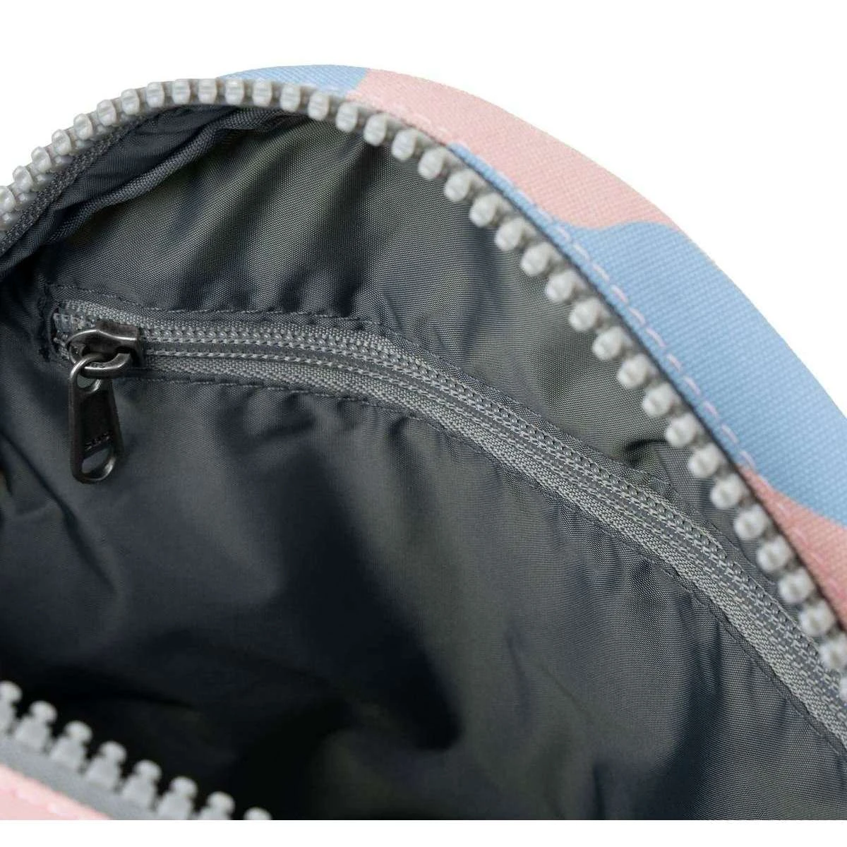 Roka Paddington B Small Mellow Camo Sustainable Canvas Crossbody Bag - White/Blue/Orange - Image 4