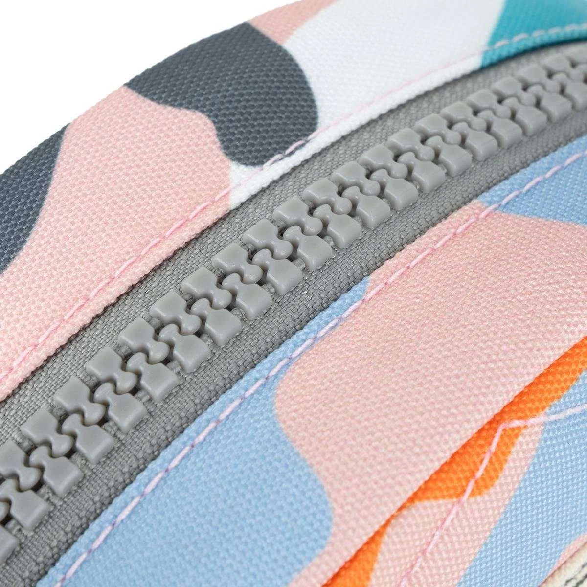 Roka Paddington B Small Mellow Camo Sustainable Canvas Crossbody Bag - White/Blue/Orange - Image 6