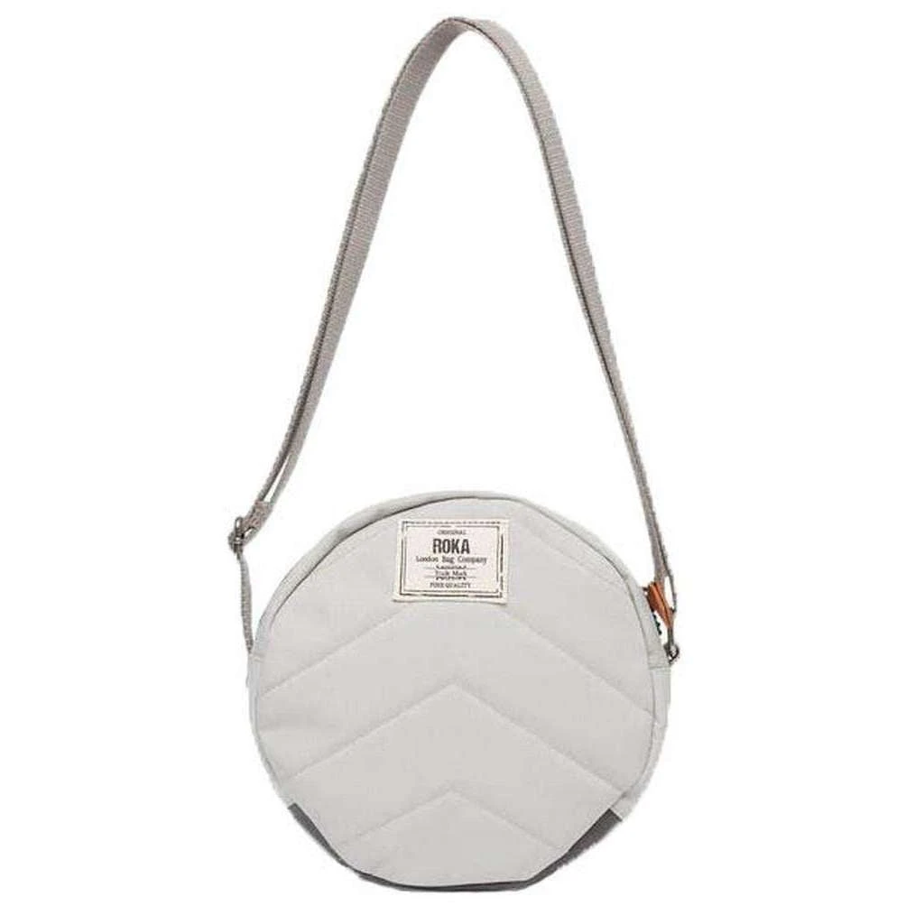 Roka Paddington B Small Sustainable Canvas Cross Body Bag - Mist Grey - Image 2