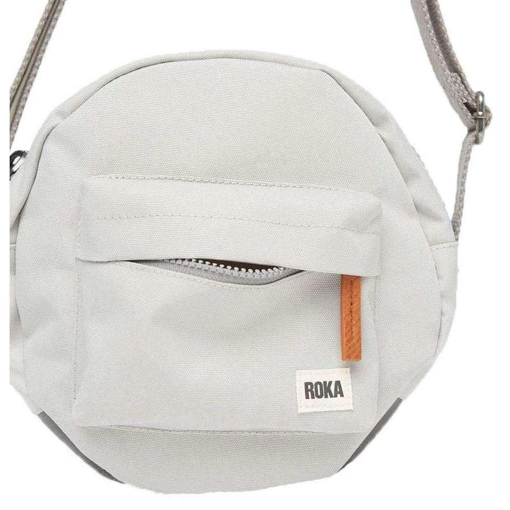 Roka Paddington B Small Sustainable Canvas Cross Body Bag - Mist Grey - Image 3