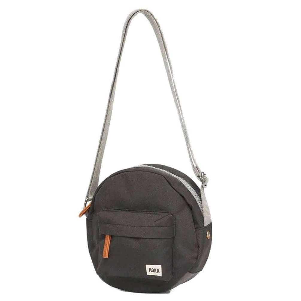 Roka Paddington B Small Sustainable Canvas Crossbody Bag - Ash Grey - Image 2